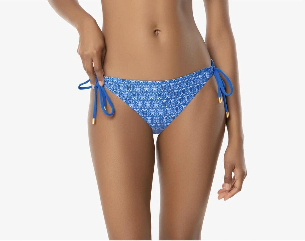 NEW HELEN JON reversible tunnel side hipster bikini bottom in fan geo